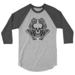 Worried Skeleton - 3/4 sleeve raglan shirt