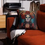 Dia de los Muertos Woman Basic Pillow