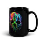 Color Melting Skull - Black Glossy Mug