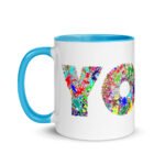 Yoga Flowers - Mug with Color Inside