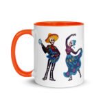 Mexican Muertos Dancing - Mug with Color Inside